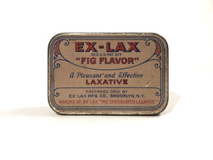 Vintage "Fig Flavor" EX-LAX  Laxative Tin || Brooklyn, N.Y.