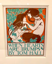Load image into Gallery viewer, 1897 WHEN HEARTS ARE TRUMPS Framed Litho, Will Bradley, Das Moderne Plakat