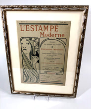 Load image into Gallery viewer, 1897 L&#39;ESTAMPE MODERNE Framed Lithographic Portfolio Cover, Alphonse Mucha