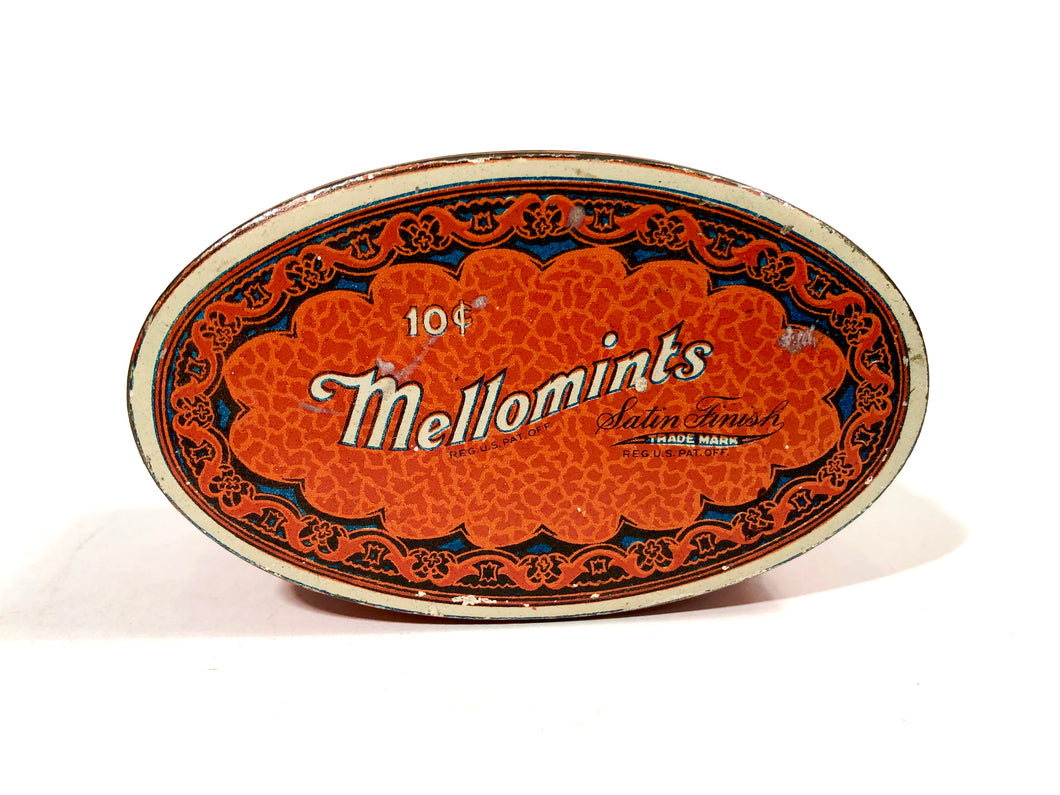 MELLOMINTS Satin Finish Candy TIN || Brandle Smith Co., Philadelphia, Pa.