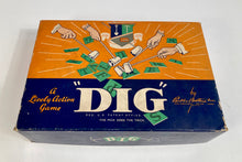 Load image into Gallery viewer, 1950&#39;s Vintage DIG Family Card, Board GAME, Gold Mine, Monopoly Man, Deco