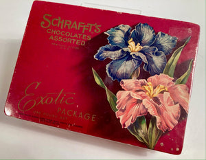 Red SCRAFFT'S Chocolate's Assorted "Exotic Package" || Boston, Mass.