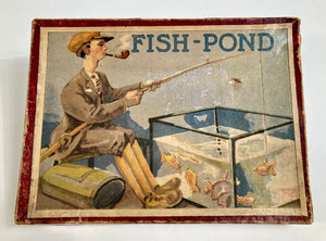 Antique 1910's FISH-POND Children's Vivary Magnetic BOARD GAME, Complete