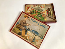 Load image into Gallery viewer, Antique 1910&#39;s FISH-POND Children&#39;s Vivary Magnetic BOARD GAME, Complete