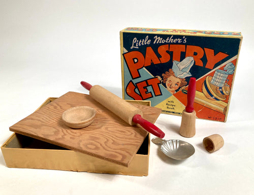 Antique 1930's LITTLE MOTHER'S PASTRY SET Children's Baking Game, Partial