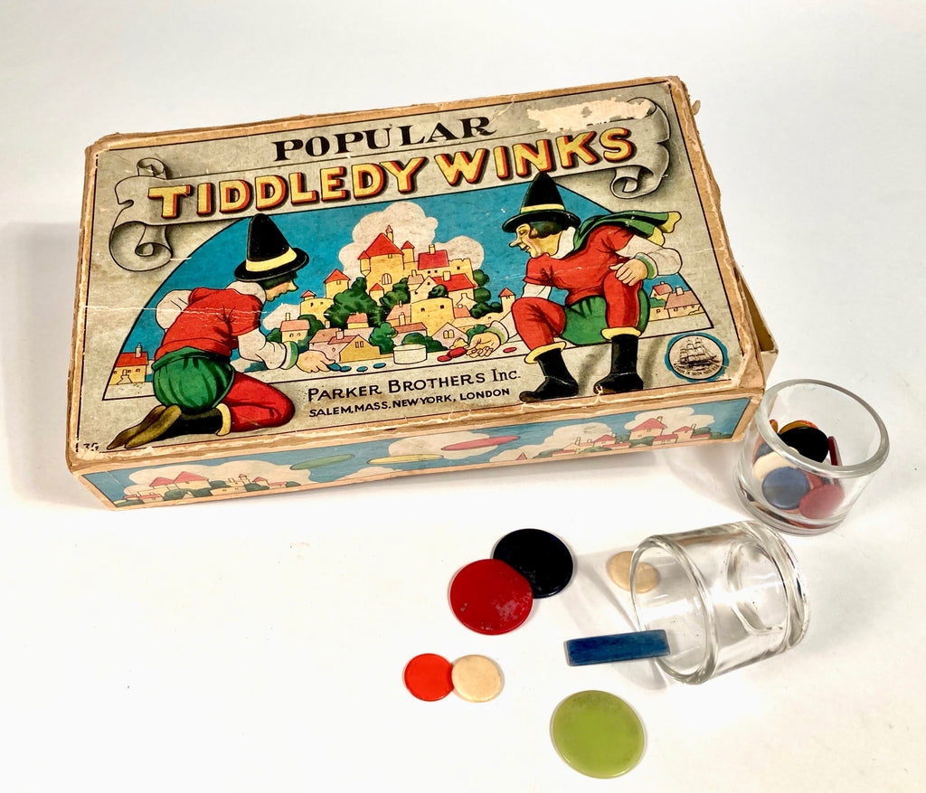 Antique 1920's-1930's TIDDLEDY WINKS Children's Game, Parker