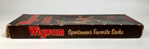 1940's-1950's WIGWAM SPORTSMAN SOCK BOX, Empty Vintage Clothing Package 