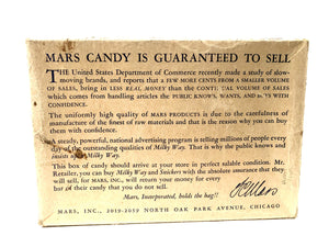 MARS Chocolate MILKY WAY Bar Box || Mars Inc., Chicago, Ill. 