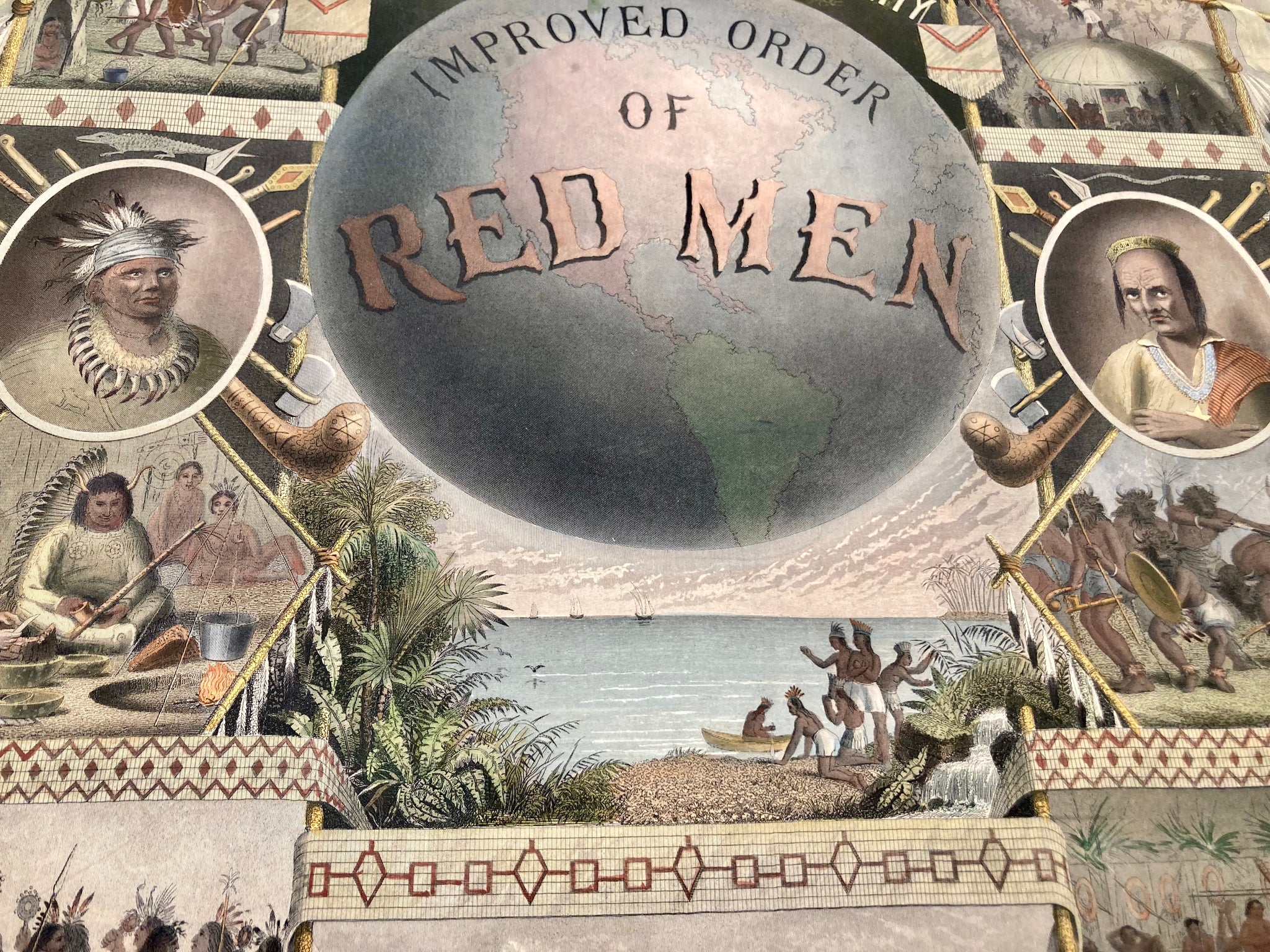 Historical Improved Order of Red Men Lithographic Poster, Racist – TheBoxSF