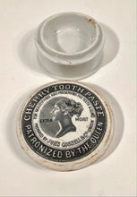 Load image into Gallery viewer, Antique Gray Victorian Cherry TOOTH PASTE Croc Container, London, Dental