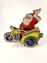 Load image into Gallery viewer, CHRISTMAS Die-cut Stand-up SANTA and Sleigh Advertising Display, Holder