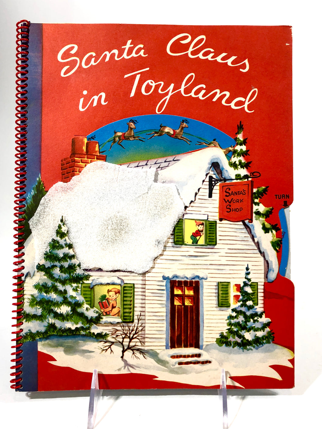 1951 SANTA CLAUS IN TOYLAND Mechanical Children's Holiday Book