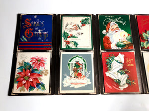 1950's Personalized CHRISTMAS CARDS Sample Book, Ten Designs, Foil || Hye-Quality Card Co.