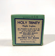 Load image into Gallery viewer, 1941 HOLY TRINITY Miniature Candle Box and Original Product, Holiday, Manger, Christmas