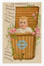 Load image into Gallery viewer, Antique Tarrant&#39;s Seltzer Aperient, Quack Medicine Trade Card || Baby Basket