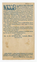 Load image into Gallery viewer, Victorian Ayer&#39;s Sarsaparilla, Quack Medicine Trade Card || Deacon