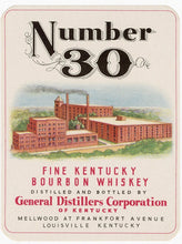 Load image into Gallery viewer, Set of Two NUMBER 30 Fine KENTUCKY Bourbon WHISKEY Labels, Alcohol, Vintage - TheBoxSF