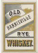 Load image into Gallery viewer, OLD HANNISVILLE Rye WHISKEY Label || GOLD, Vintage - TheBoxSF