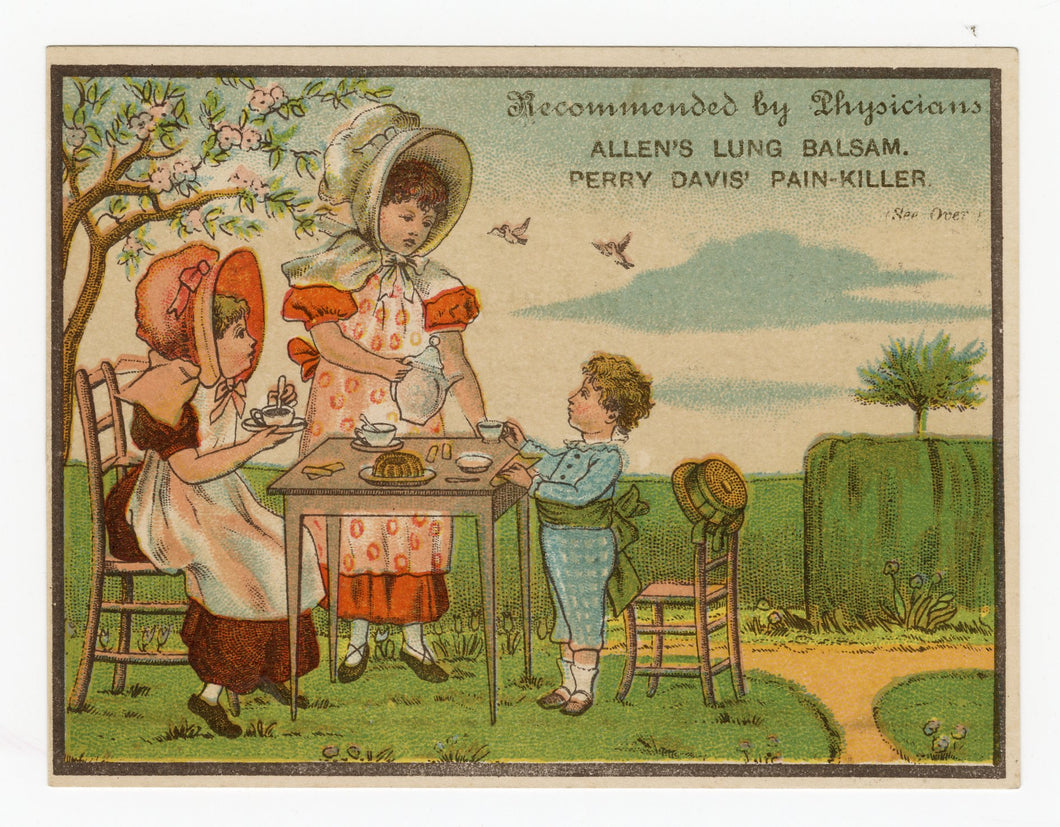 Victorian Allen's Lung Balsam, Quack Medicine || Pharmacy, Kids, Picnic