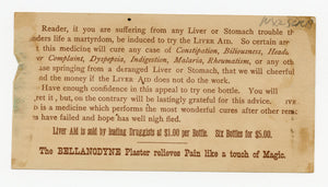 Victorian Dr. Grosvenor's Liveraid, Quack Medicine Trade Card || Ducks