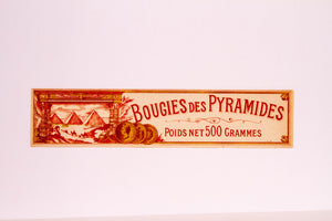 Vintage, Antique, BOUGIES DES PYRAMIDES Label - TheBoxSF