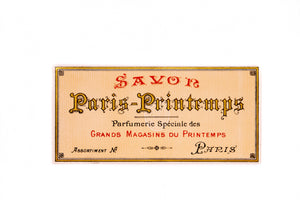 Vintage Savon PARIS PRINTEMPS Antique Label - TheBoxSF