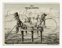 Load image into Gallery viewer, Victorian W.W. Stocker&#39;s Drug Store Trade Card || Fishermen, Tramps