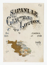Load image into Gallery viewer, Victorian Sapanule Lotion, Quack Medicine Trade Card || Lovers