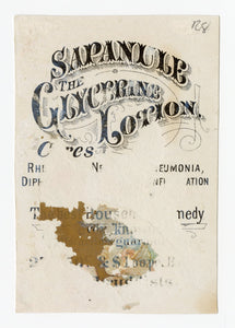 Victorian Sapanule Lotion, Quack Medicine Trade Card || Lovers