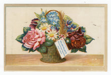 Load image into Gallery viewer, Victorian Salon Palmer Soap and Perfume Trade Card || Flower Basket