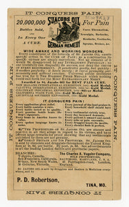 Victorian St. Jacobs Oil, Quack Medicine Trade Card || Pharmacy