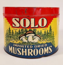 Load image into Gallery viewer, 1920&#39;s Antique SOLO Dried Mushrooms Tin ONLY, Empty