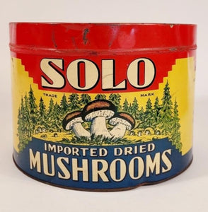 1920's Antique SOLO Dried Mushrooms Tin ONLY, Empty