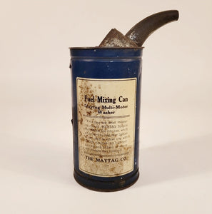 Antique 1920's MAYTAG Fuel Motor Oil Mixing Can, Automobile Tin