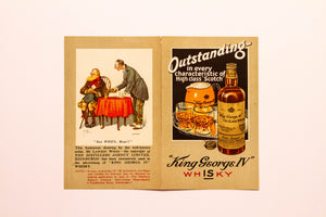 Old Vintage, Outstanding King George IV Old SCOTCH WHISKEY Label - TheBoxSF