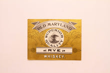 Load image into Gallery viewer, Vintage, Old MARYLAND Quality Rye WHISKEY Label, Alcohol - TheBoxSF