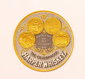 Old Vintage, Celebrated HARPER WHISKEY Label, New Orleans and Chicago, Alcohol - TheBoxSF