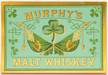 Load image into Gallery viewer, MURPHY&#39;S MALT WHISKEY Label || Clover, Vintage - TheBoxSF