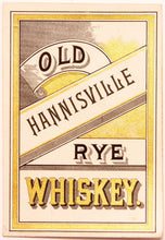 Load image into Gallery viewer, Old HANNISVILLE Rye WHISKEY Label || GOLD, Vintage - TheBoxSF