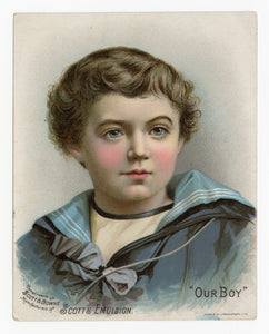Victorian "Our Boy" Scott's Emulsion, Quack Medicine Trade Card