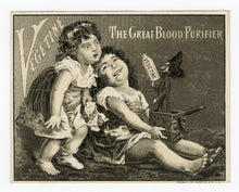 Load image into Gallery viewer, Victorian Vegetine Blood Purifier, Quack Medicine Trade Card || Jack in the Box