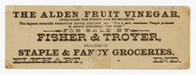 Load image into Gallery viewer, Victorian Alden Fruit Vinegar Trade Card || June Chicks Bookmark