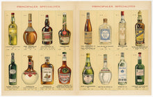 Load image into Gallery viewer, French Eugene Vincent &amp; Co. Liqueurs, Main Specialties Alcohol Advertising Lithograph, Lyon