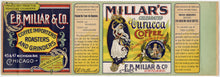 Load image into Gallery viewer, Miller&#39;s Celebrated Curacao Coffee Label, E.B. Miller &amp; Co., Chicago