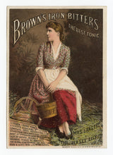 Load image into Gallery viewer, Victorian Brown&#39;s Iron Bitters, Quack Medicine Trade Card || Pharmacy