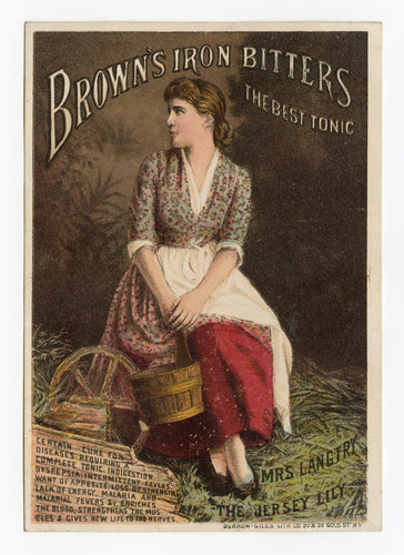 Victorian Brown's Iron Bitters, Quack Medicine Trade Card || Pharmacy