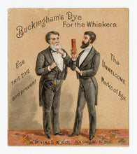 Load image into Gallery viewer, Victorian Buckingham&#39;s Dye for Whiskers Trade Card || Gentlemen