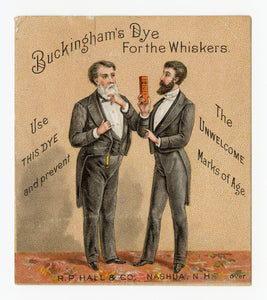 Victorian Buckingham's Dye for Whiskers Trade Card || Gentlemen
