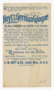 Victorian Hoyt's German Cologne, Perfume Trade Card || Georgian Garden