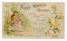 Load image into Gallery viewer, Victorian Hoyt&#39;s German Cologne, Perfume Trade Card || Georgian Garden